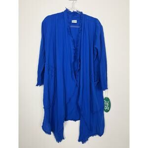 Oh My Gauze Womens Waterfall Tahoe Jacket Size S/M Lagenlook Rustic Festival